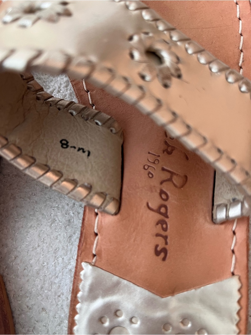 Jack Rogers Metallic Champagne Navajo Rondelle Sandal - Picture 4 of 5